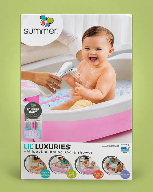 Bañera con burbujas Summer Lil' Luxuries rosada, bañera con burbujas para bebé | JR Baby Center