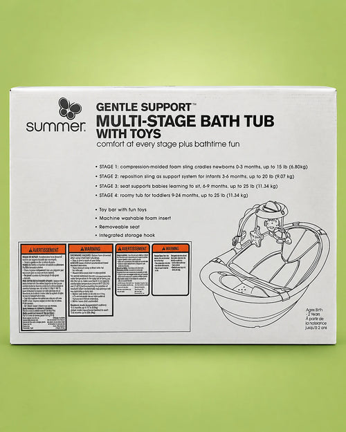Bañera Summer Gentle Support con juguetes, bañera de bebé con juguetes | JR Baby Center