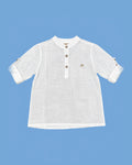 Camisa Up Baby blanca de manga larga para niño | JR Baby Center