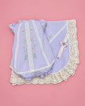 Conjunto de algodón lila con encaje y flores bordadas para bebé niña, set completo | JR Baby Center
