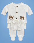 Conjunto tejido a mano y chaqueta para recién nacido, set completo | JR Baby Center