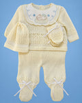 Conjunto tejido a mano de nube para recién nacido, set completo | JR Baby Center