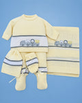 Conjunto tejido a mano de tren para recién nacido, set completo | JR Baby Center