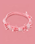 Diadema rosada de flores con perlitas | JR Baby Center