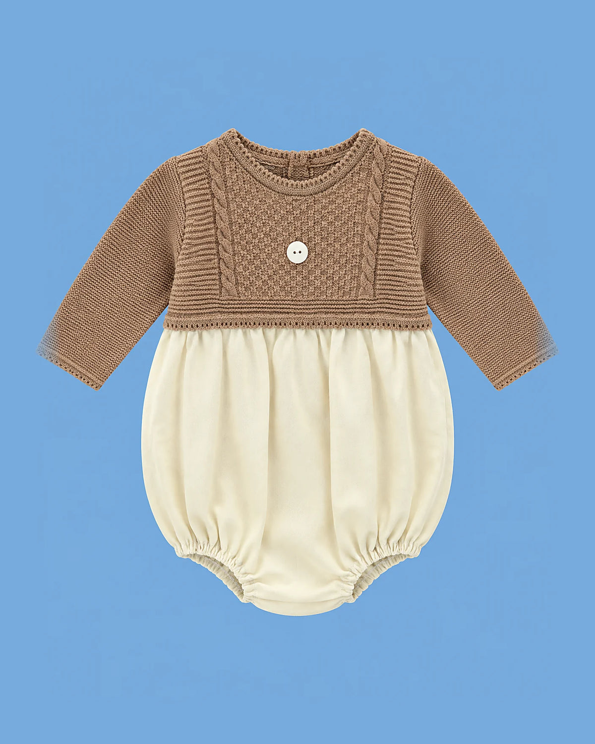 Karela Kids marrón y crema de manga larga para bebé niño | JR Baby Center