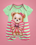 Kyly verde menta de osita para bebé niña, vista de frente | JR Baby Center