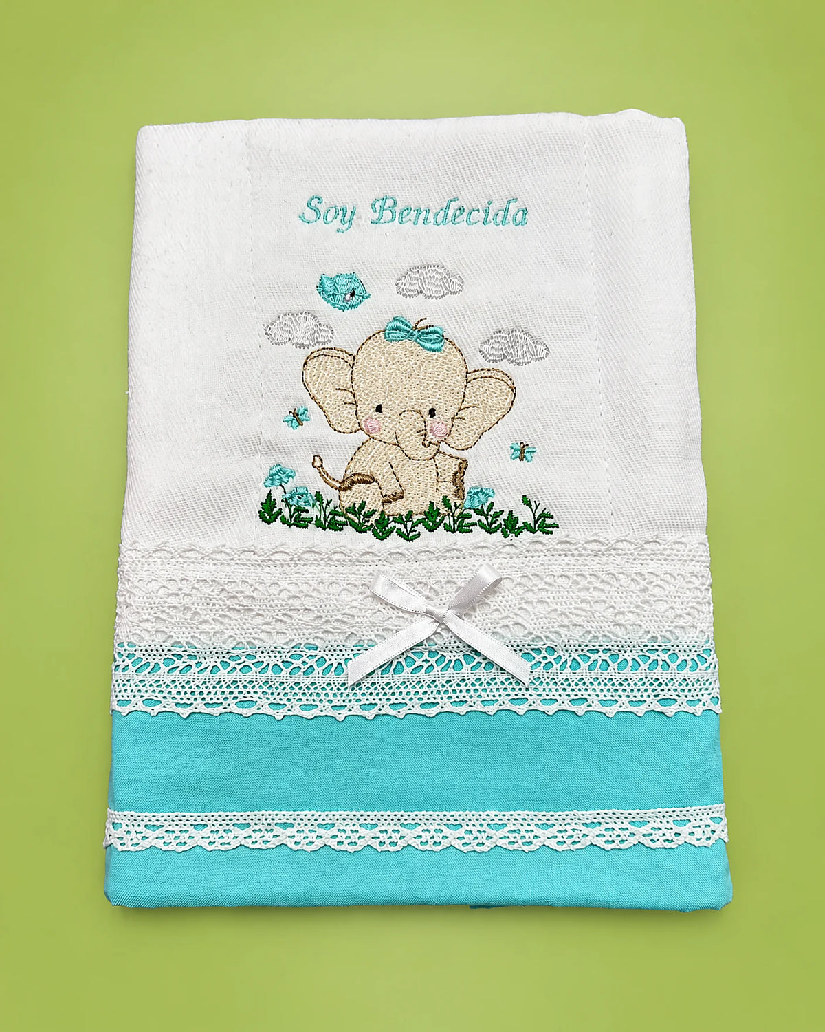 Paño bordado Soy Bendecida para bebé | JR Baby Center