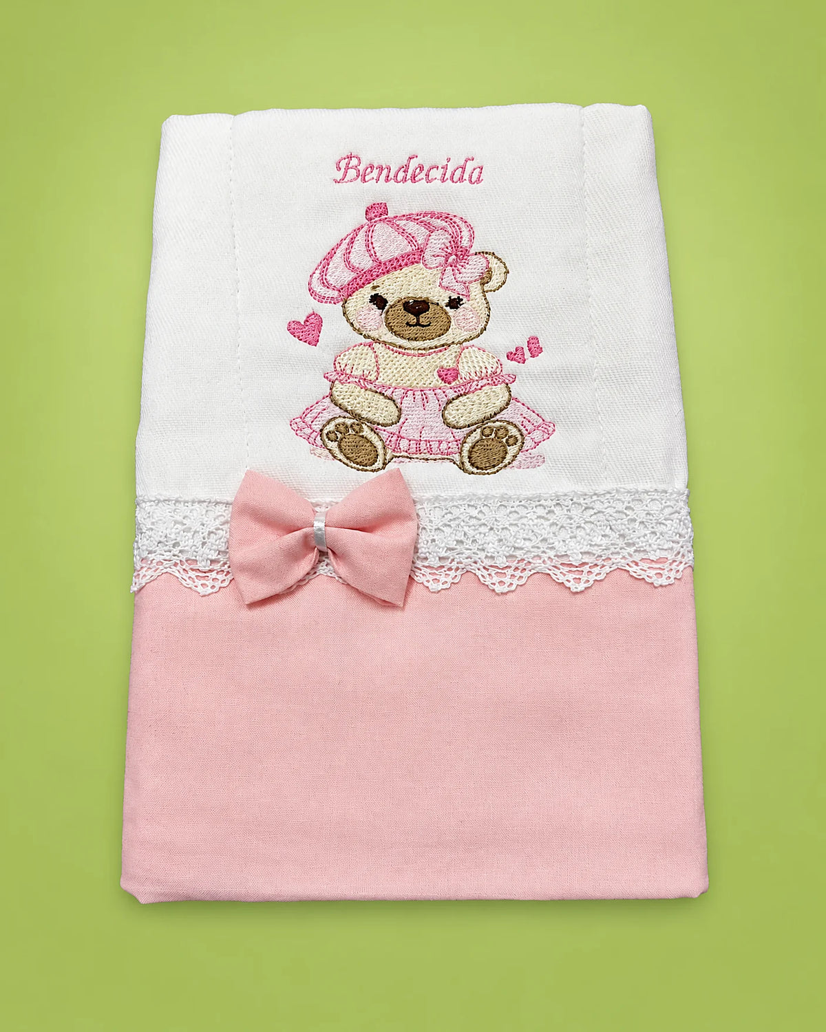 Paño bordado Bendecida para bebé | JR Baby Center
