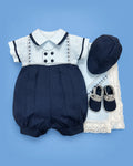 Set de estopilla azul para bebé niño, set completo | JR Baby Center