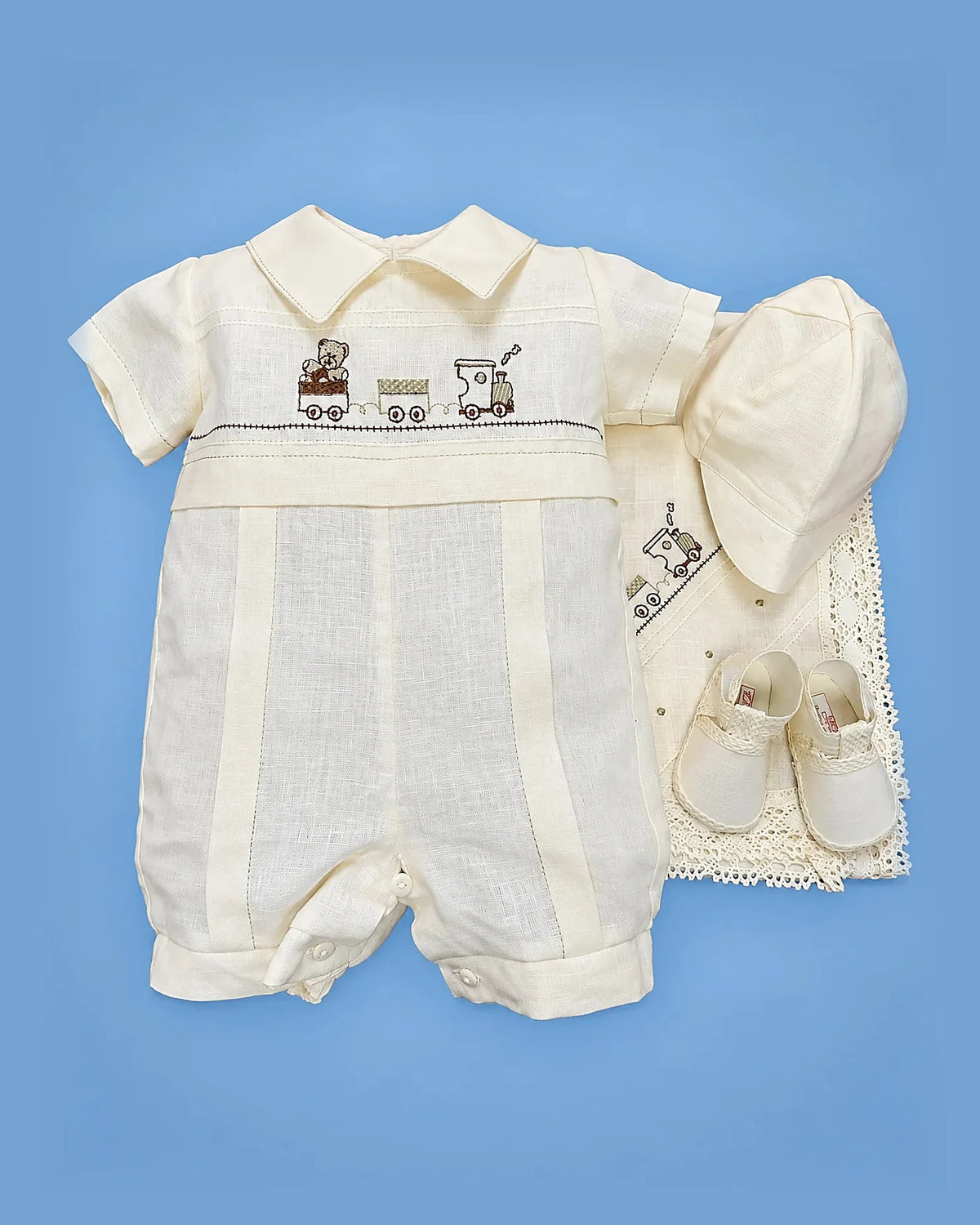 Set de estopilla de osito para bebé niño, set completo | JR Baby Center