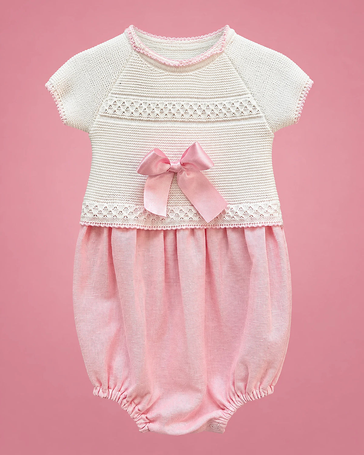 Karela Kids crema y rosado para bebé niña, vista de espalda | JR Baby Center