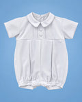 Will'beth de bautizo con botones para bebé niño, vista de frente | JR Baby Center
