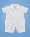 Karela Kids de bautizo estilo guayabera para bebé niño, vista de frente | JR Baby Center